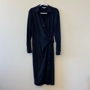 Veronica Beard Black Long Sleeve Wrap Dress